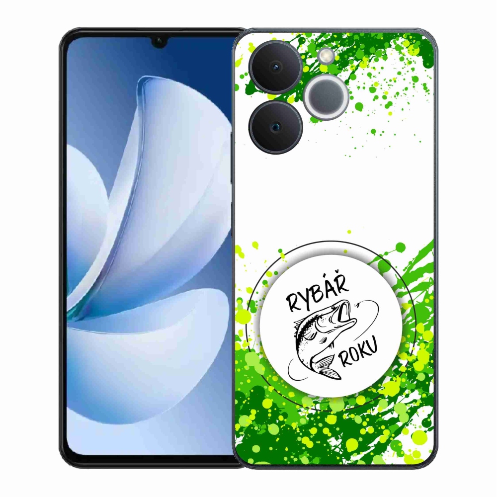 Gelový kryt mmCase na Realme Note 70T - rybář roku bílé pozadí