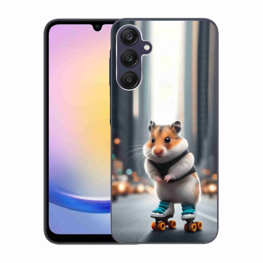 Gelový kryt mmCase na Samsung Galaxy A25 5G - křeček na bruslích