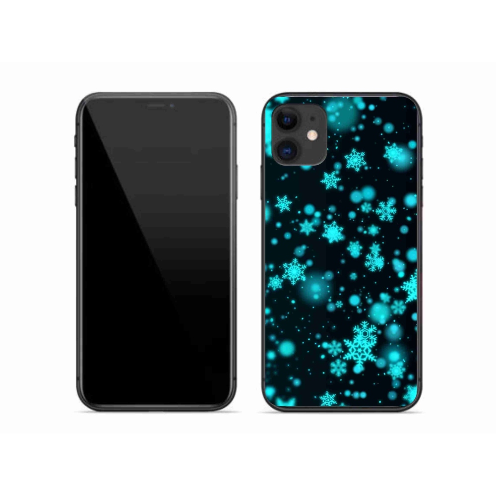 Gelový kryt mmCase na iPhone 11 - sněhové vločky 1