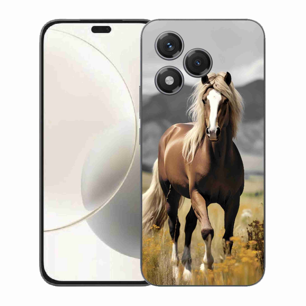 Gelový kryt mmCase na Honor 400 Lite - hnědý kůň 1