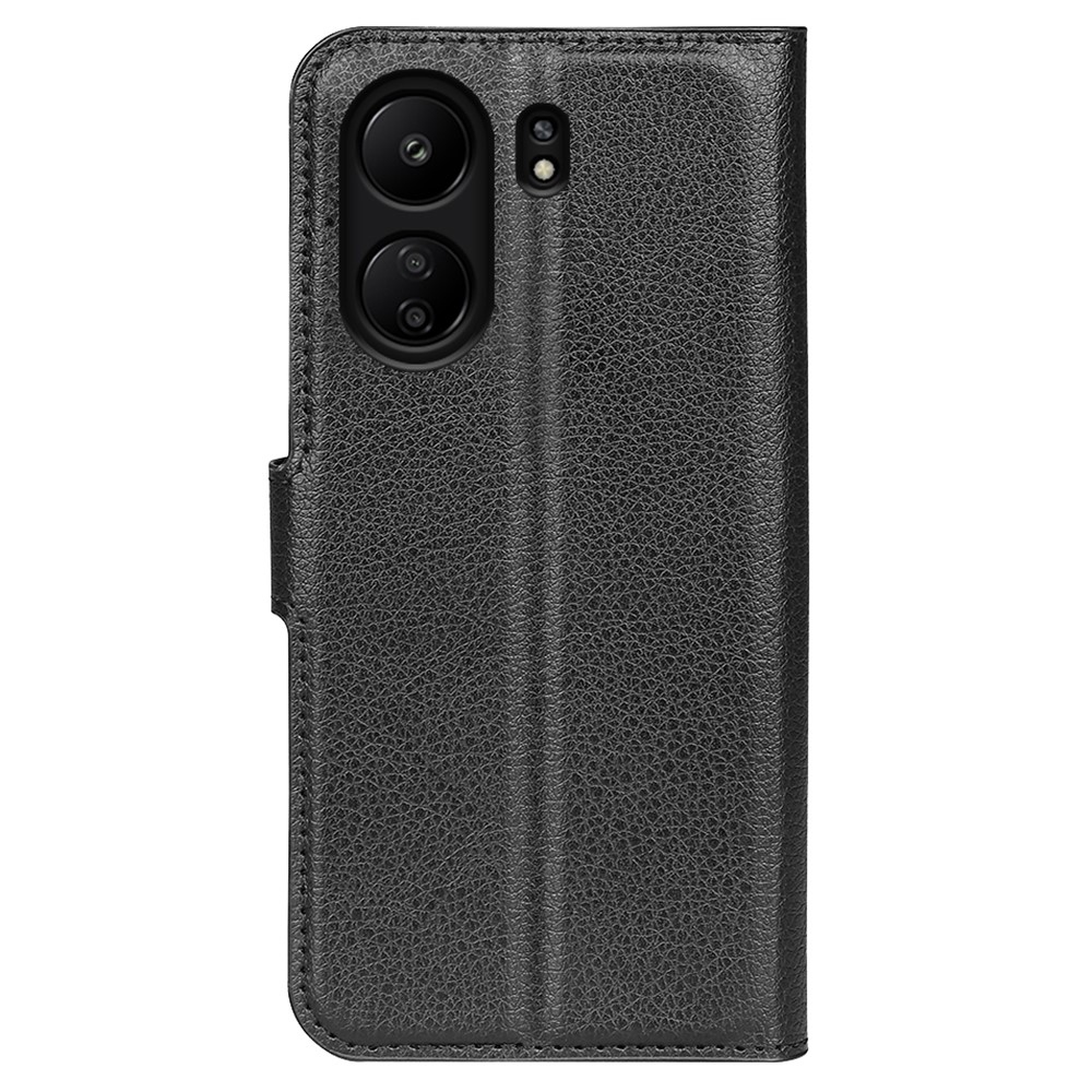 Litchi knížkové pouzdro na Xiaomi Poco C65/Redmi 13C - černé