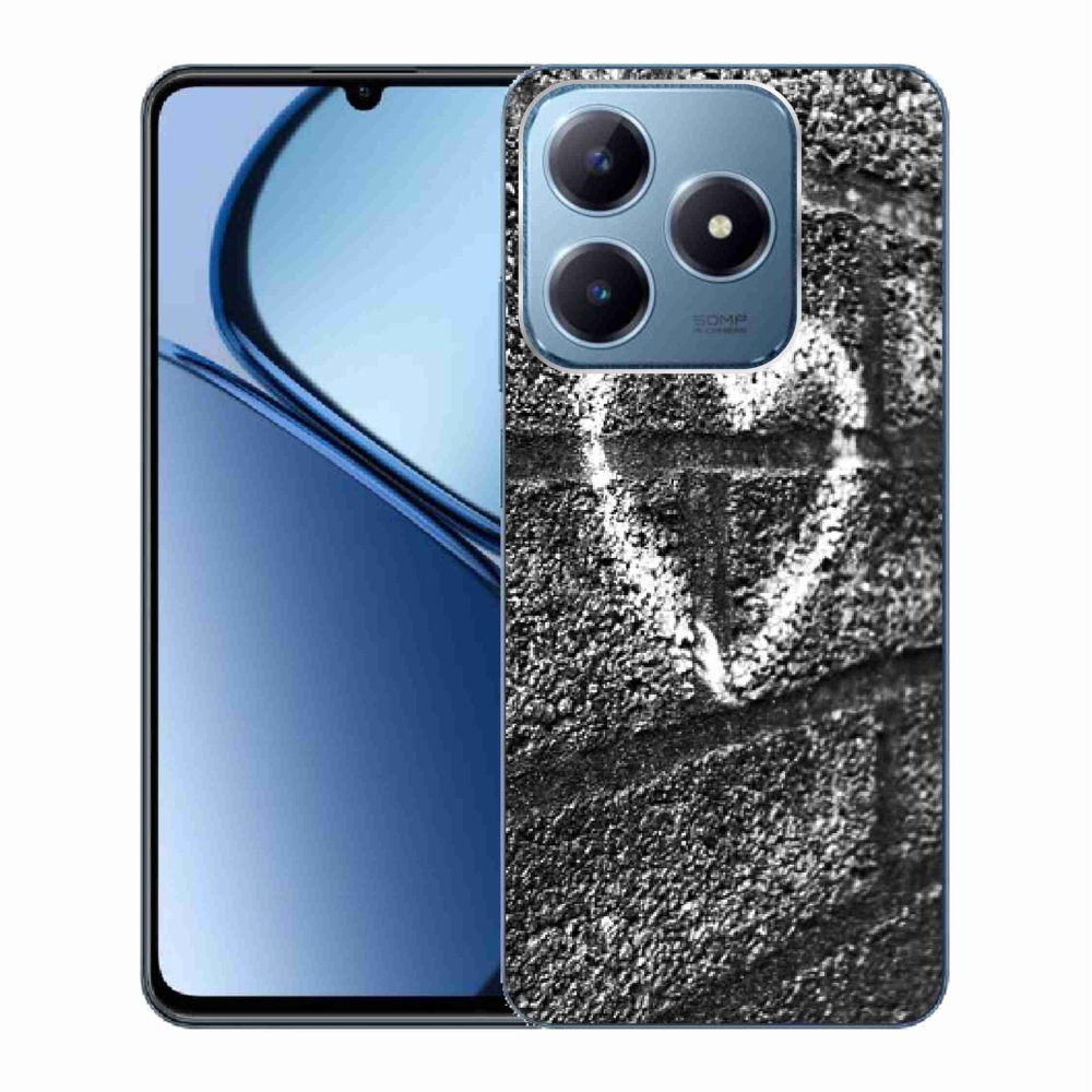 Gelový kryt mmCase na Realme C63 - srdce na zdi