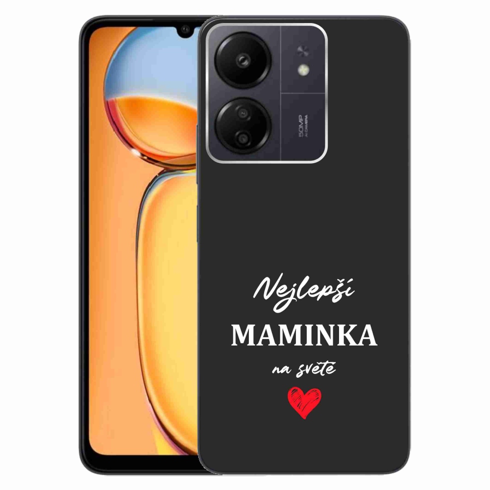 Gelový kryt mmCase na Xiaomi Poco C65/Redmi 13C - nejlepší maminka 1 černé pozadí