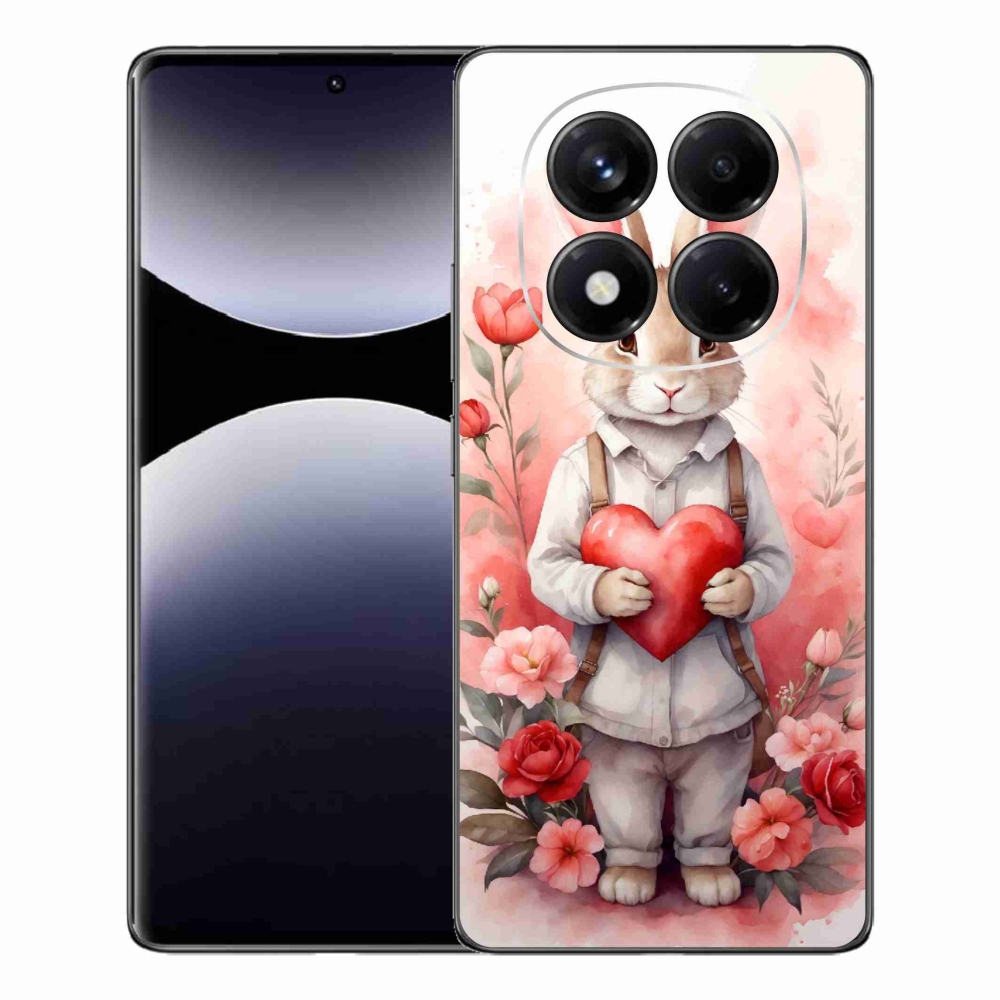 Gelový kryt mmCase na Xiaomi Redmi Note 14 Pro - zajíc se srdíčkem