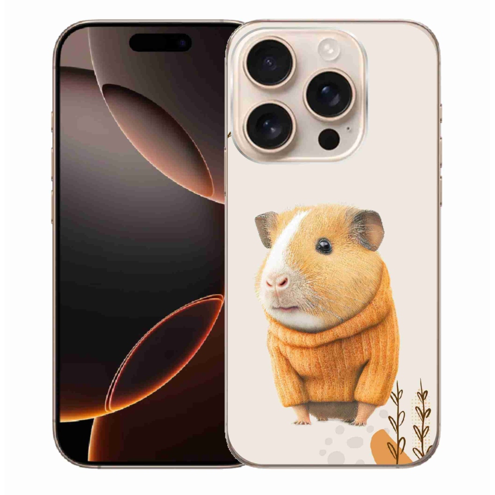 Gelový kryt mmCase na iPhone 16 Pro Max - morče ve svetru