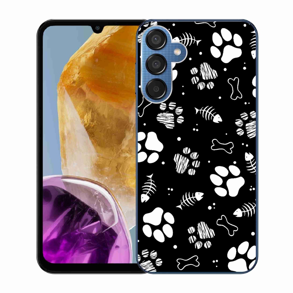 Gelový kryt mmCase na Samsung Galaxy M15 5G - psí tlapky