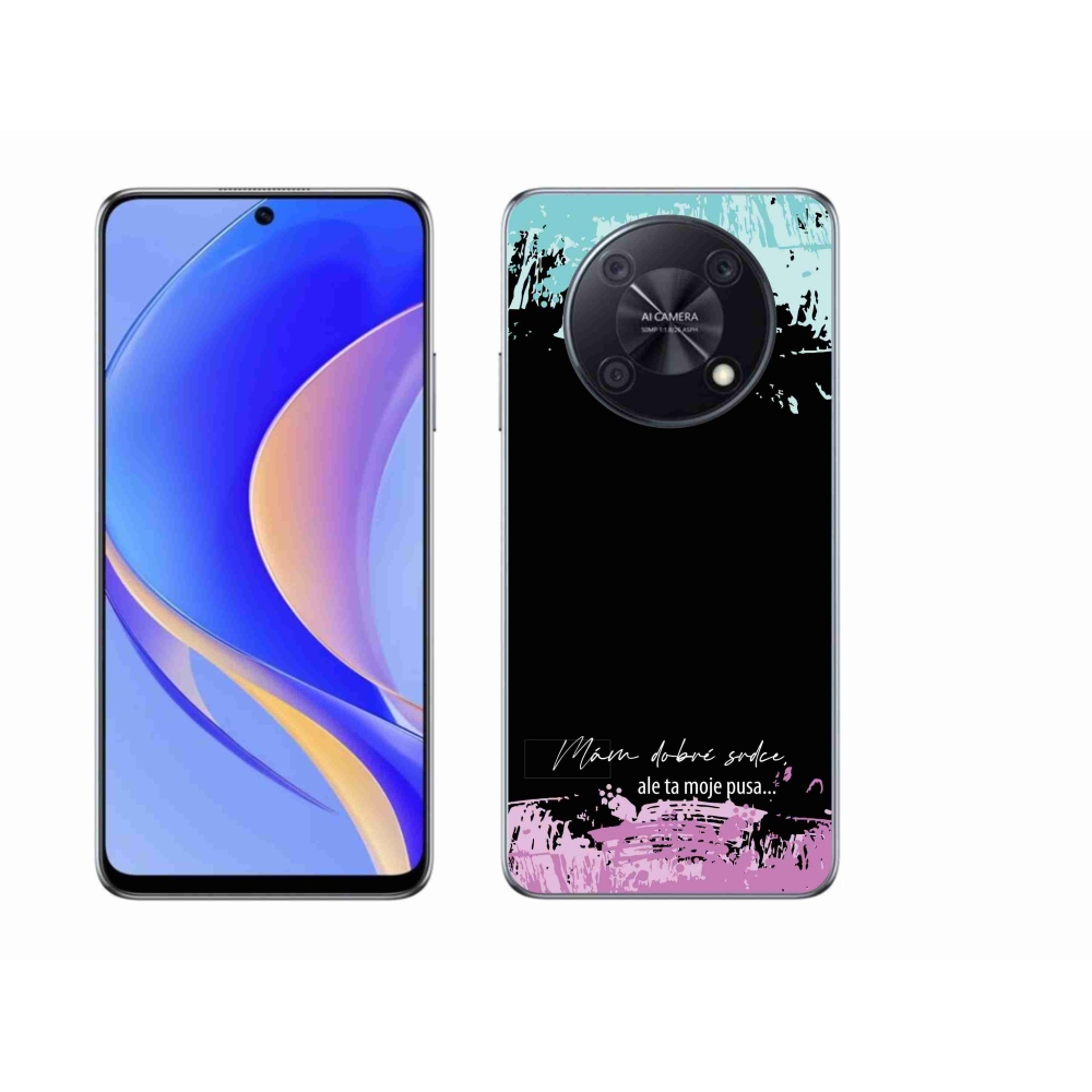 Gelový kryt mmCase na Huawei Nova Y90 - vtipný text 3 černé pozadí