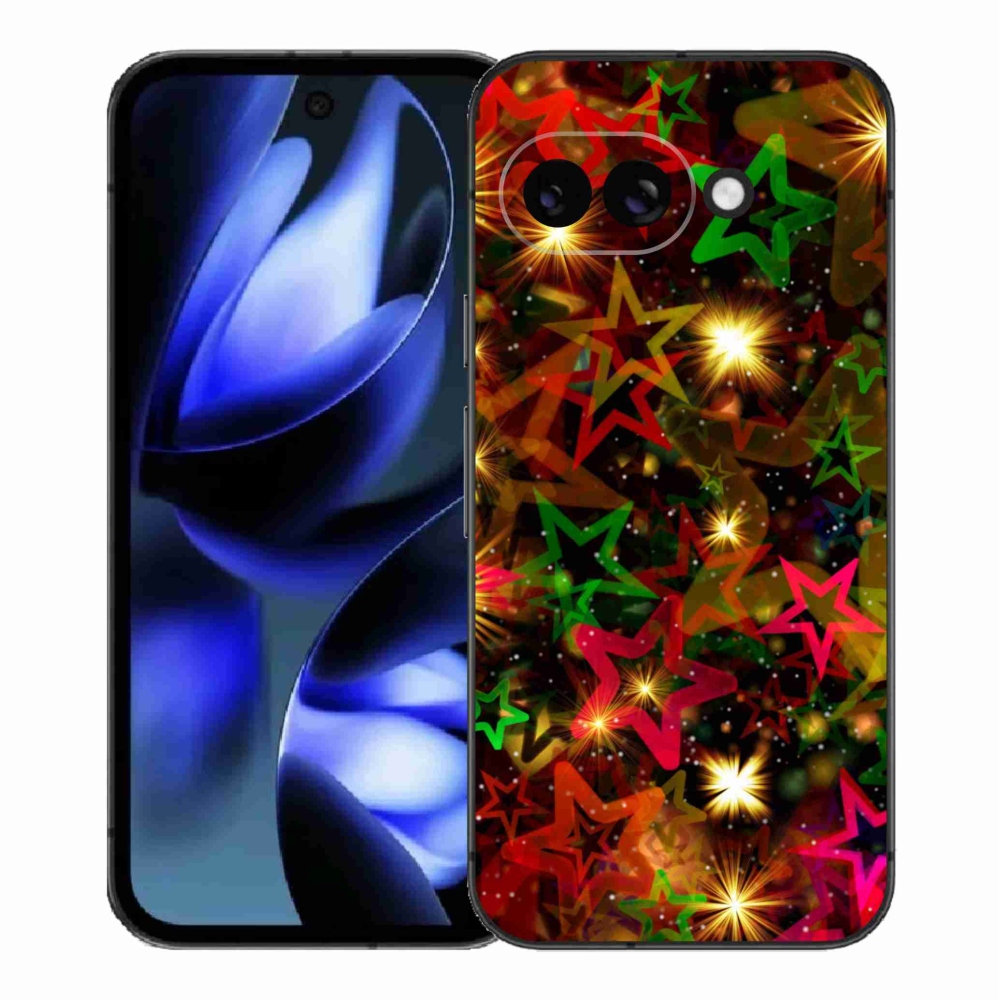 Gelový kryt mmCase na Google Pixel 9a - barevné hvězdičky