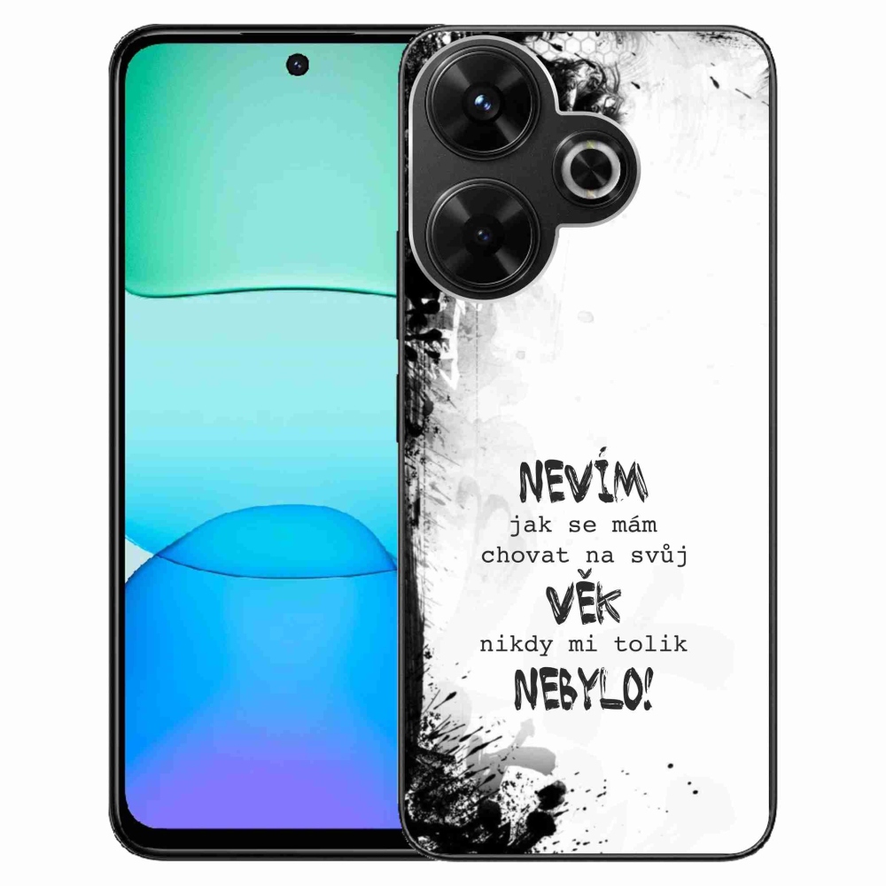 Gelový kryt mmCase na Xiaomi Redmi 13 4G/Poco M6 4G  - vtipný text 14 bílé pozadí