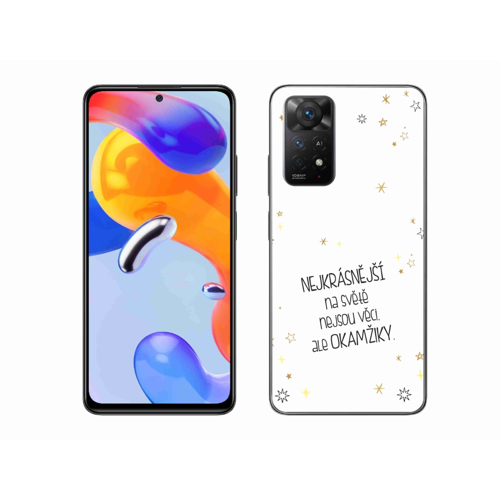 Gelový kryt mmCase na Xiaomi Redmi Note 11 Pro 4G/5G - citát 4 bílé pozadí
