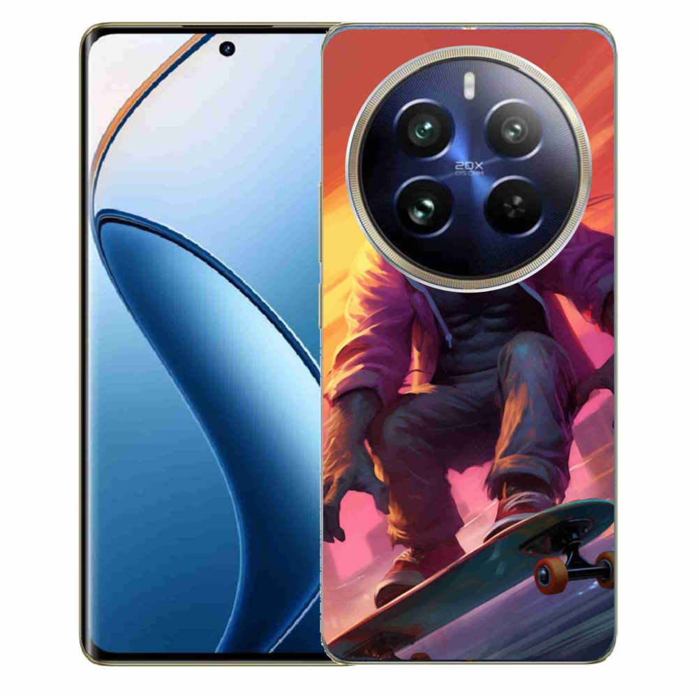 Gelový kryt mmCase na Realme 12 Pro 5G/12 Pro+ 5G - gorila na skateboardu