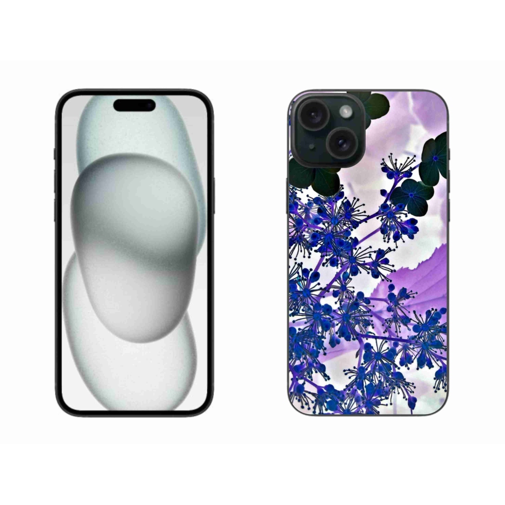 Gelový kryt mmCase na iPhone 15 Plus - květ hortenzie