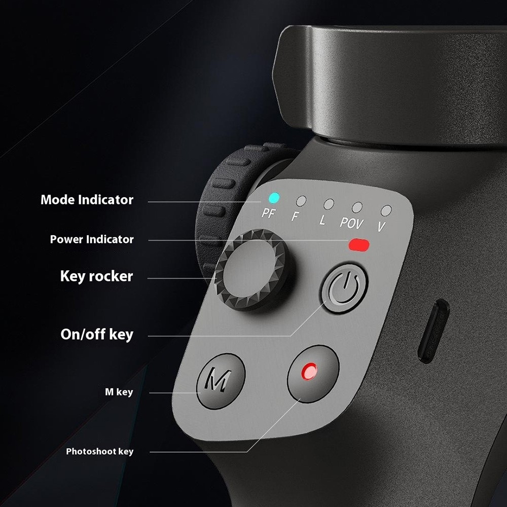 Skládací 3osý stabilizátor FunSnap CM8 na telefon s tripodem