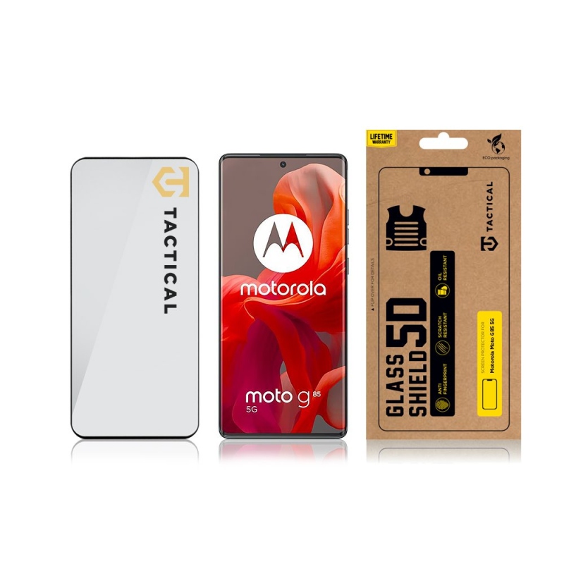 Tactical Glass Shield 5D sklo pro Motorola G85 5G Black