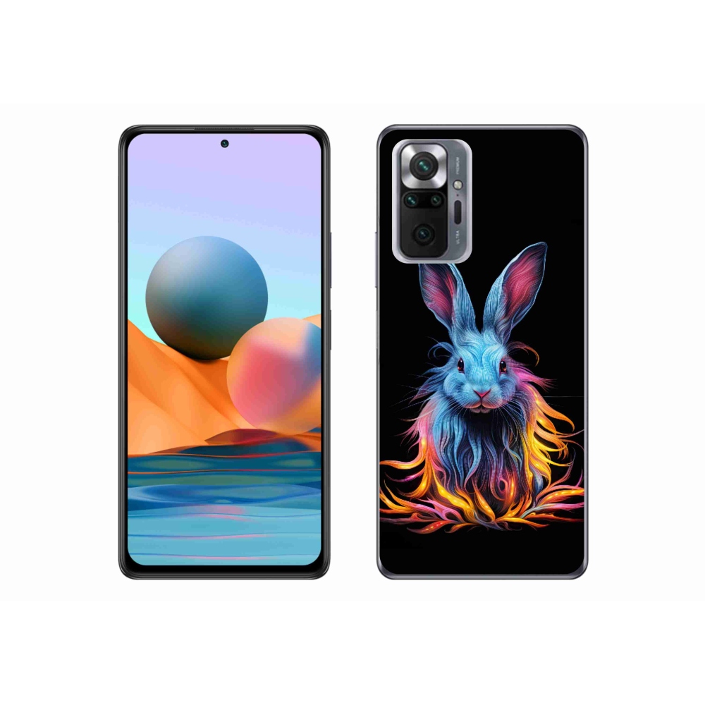 Gelový kryt mmCase na Xiaomi Redmi Note 10 Pro - abstraktní zajíc