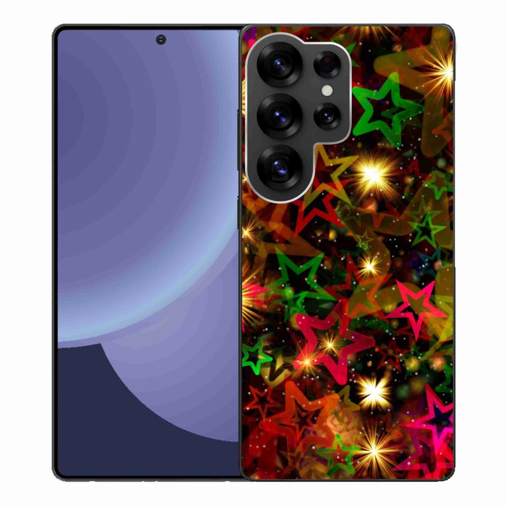 Gelový kryt mmCase na Samsung Galaxy S25 Ultra - barevné hvězdičky
