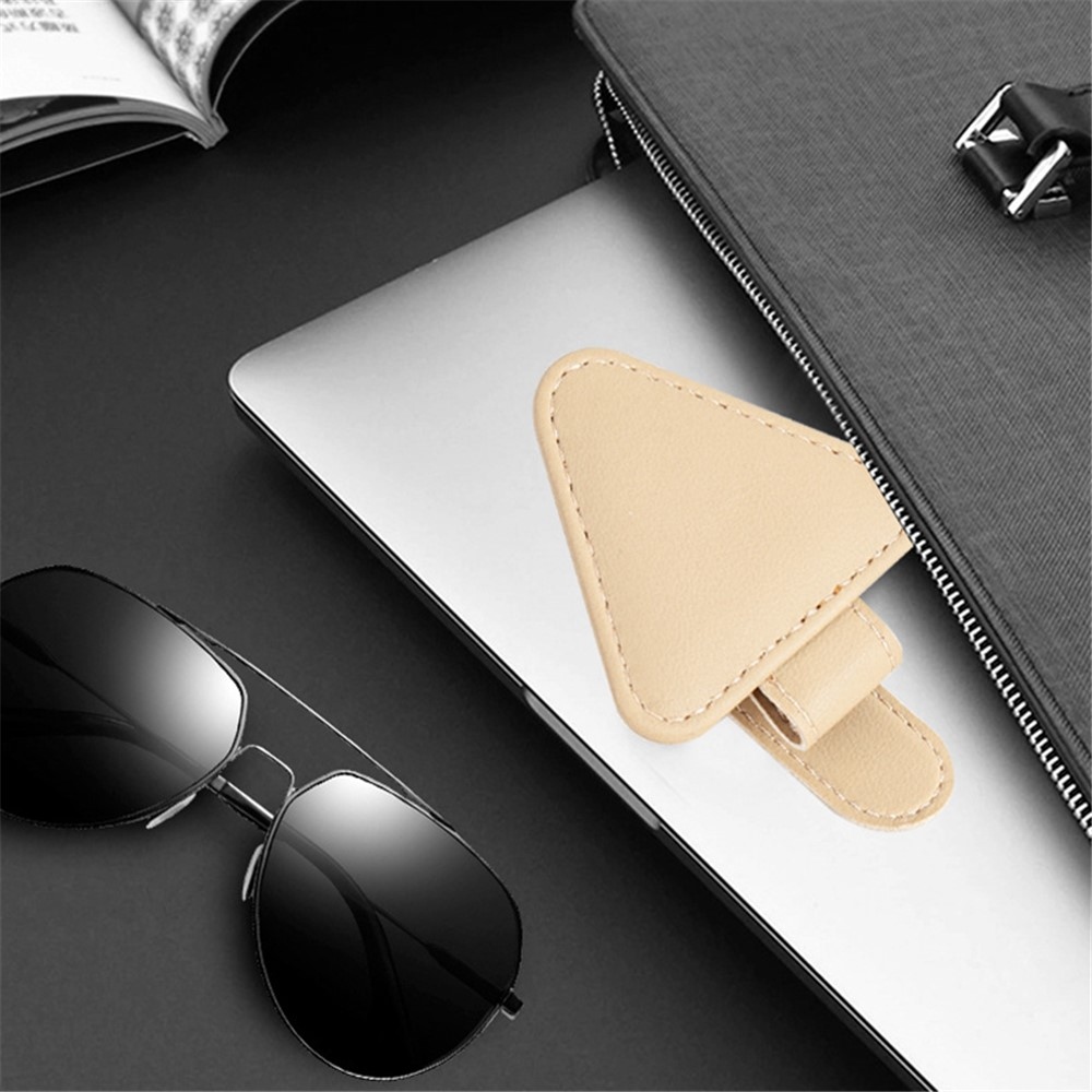 Magnetický klip na brýle pro uchycení na sluneční clonu - béžový