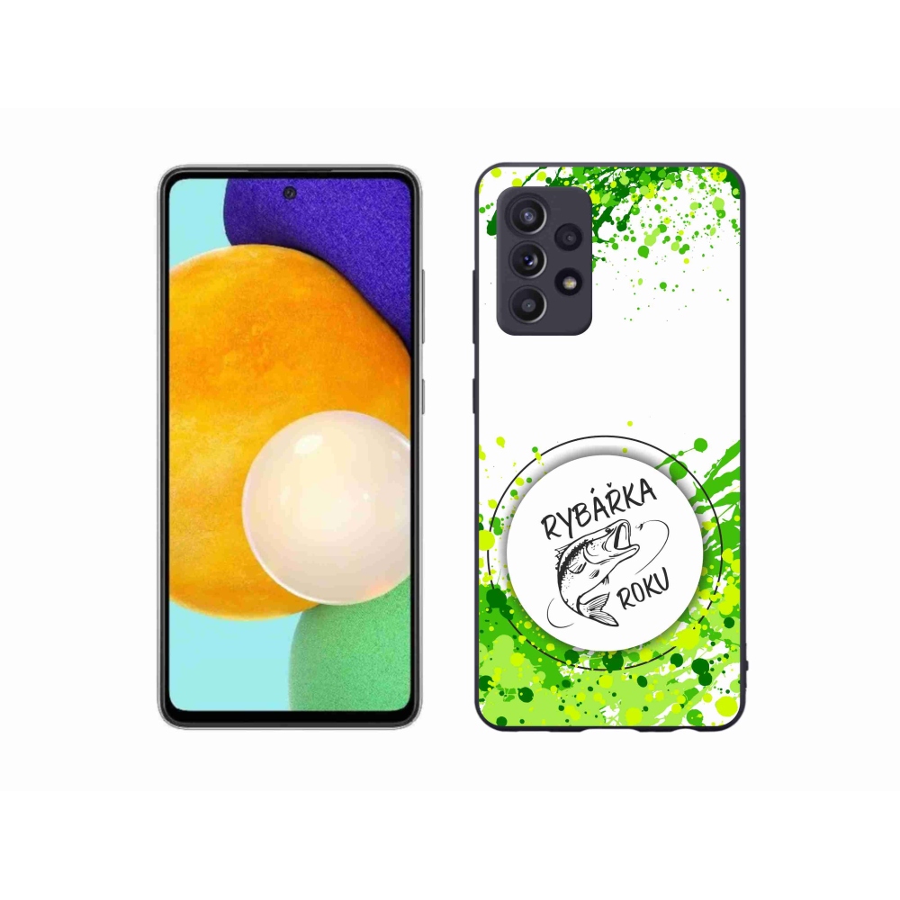 Gelový kryt mmCase na Samsung Galaxy A52s 5G - rybářka roku bílé pozadí