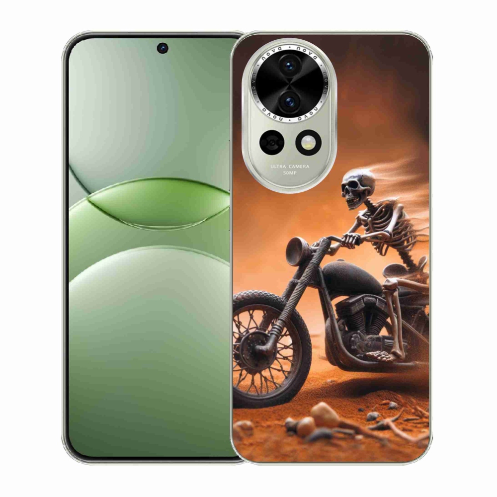 Gelový kryt mmCase na Huawei Nova 13 5G - kostra na motorce