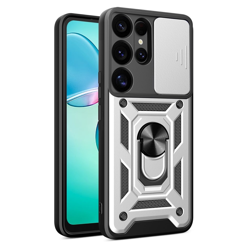 Slide odolný kryt na Samsung Galaxy S25 Ultra - stříbrný