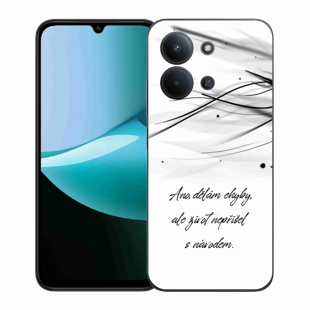 Gelový kryt mmCase na Xiaomi Redmi 15C 4G (171mm)/Poco C85 4G (171mm) - citát bílé pozadí