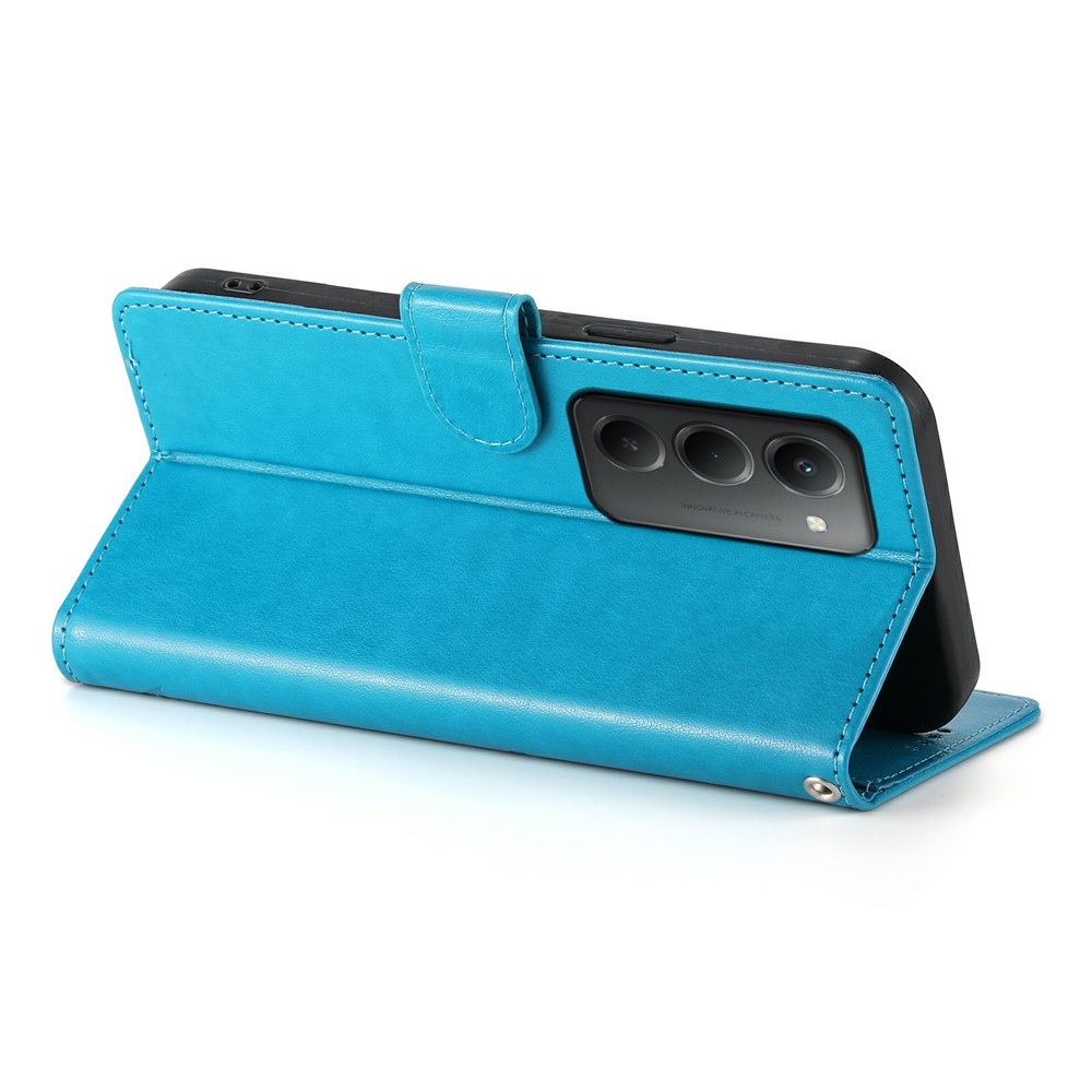 Flowery knížkové pouzdro na Xiaomi Redmi 15 5G (169mm) - modré