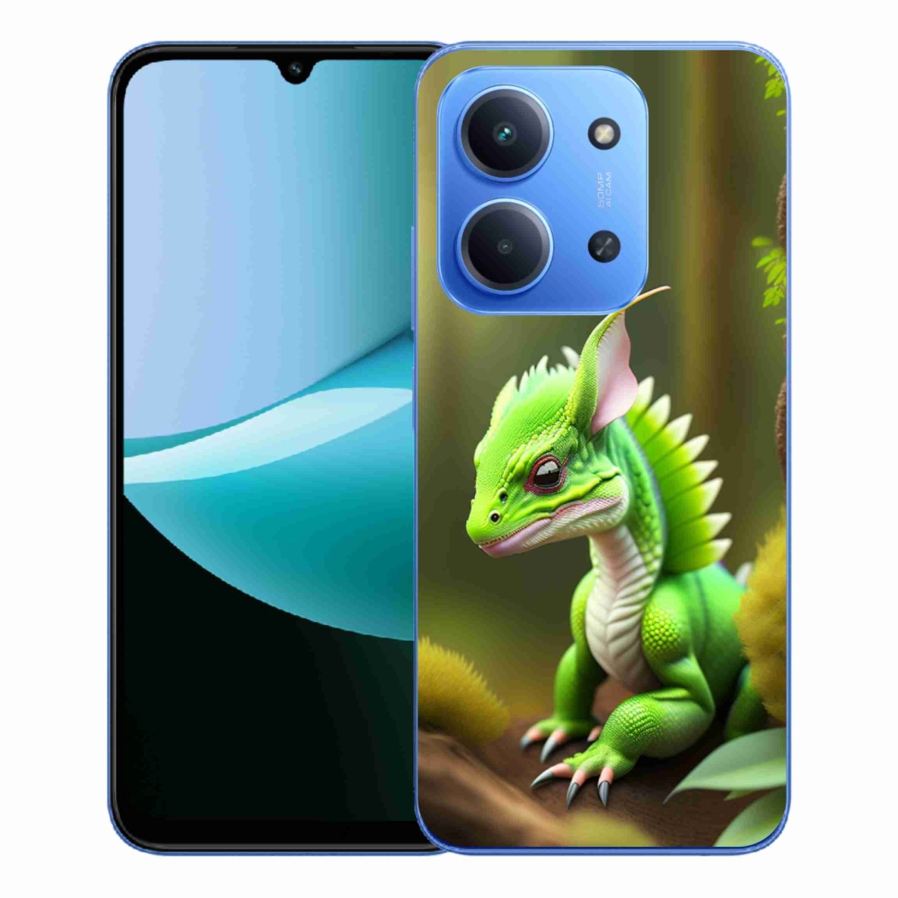 Gelový kryt mmCase na Xiaomi Redmi 15C 4G/5G (173mm) - zelený dráček