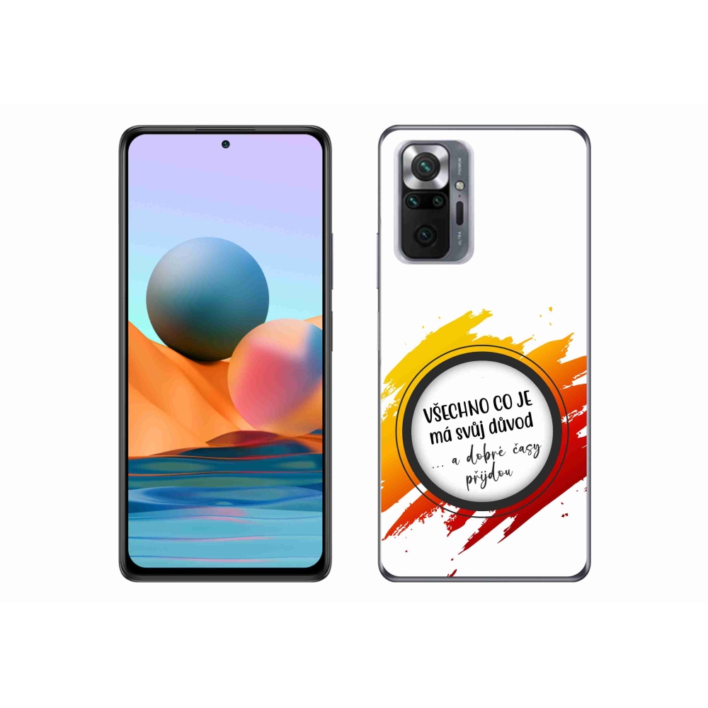 Gelový kryt mmCase na Xiaomi Redmi Note 10 Pro - citát 3 bílé pozadí