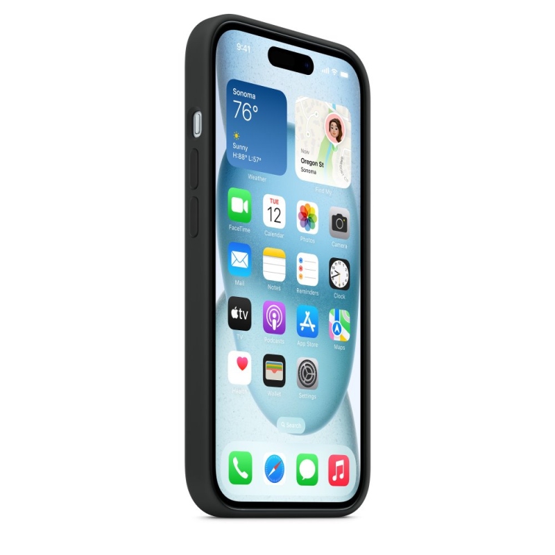 MXPD3ZM/A Apple Silikonový Kryt vč. Magsafe pro iPhone 15 Black