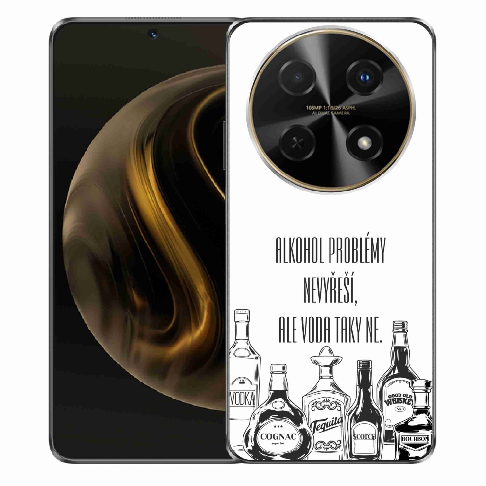 Gelový kryt mmCase na Huawei Nova 12i - vtipný text bílé pozadí