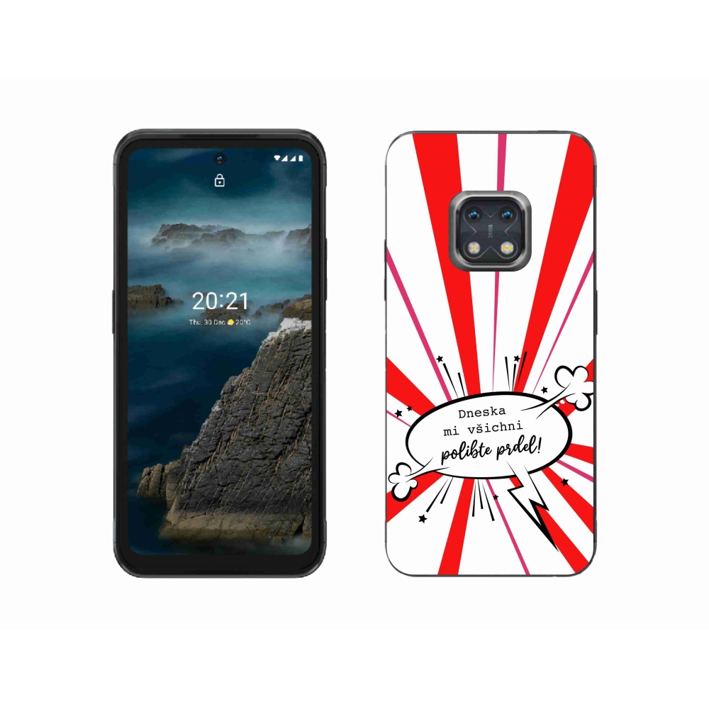 Gelový kryt mmCase na Nokia XR20 - vtipný text 15 bílé pozadí