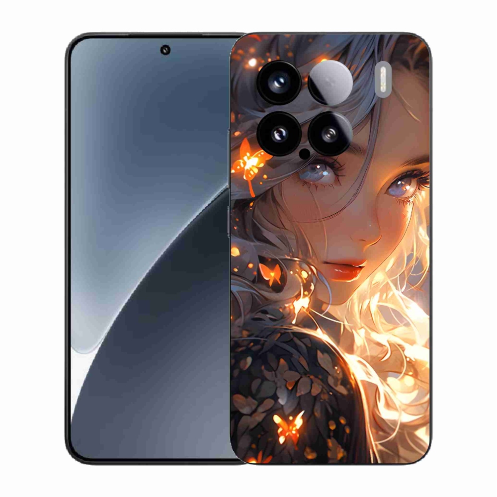 Gelový kryt mmCase na Xiaomi 15 - dívka a motýli