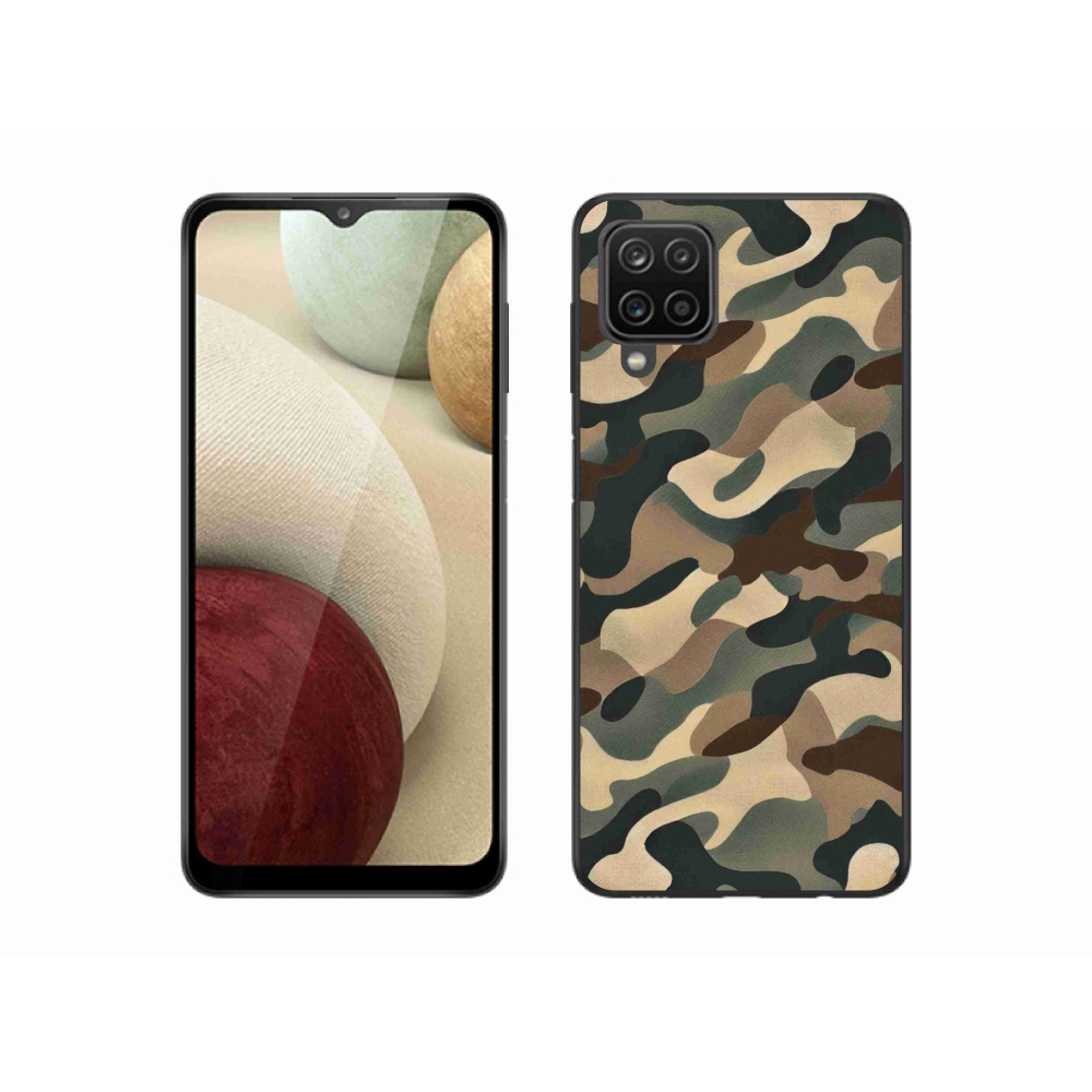 Gelový kryt mmCase na Samsung Galaxy A12 - maskáčový vzor 11