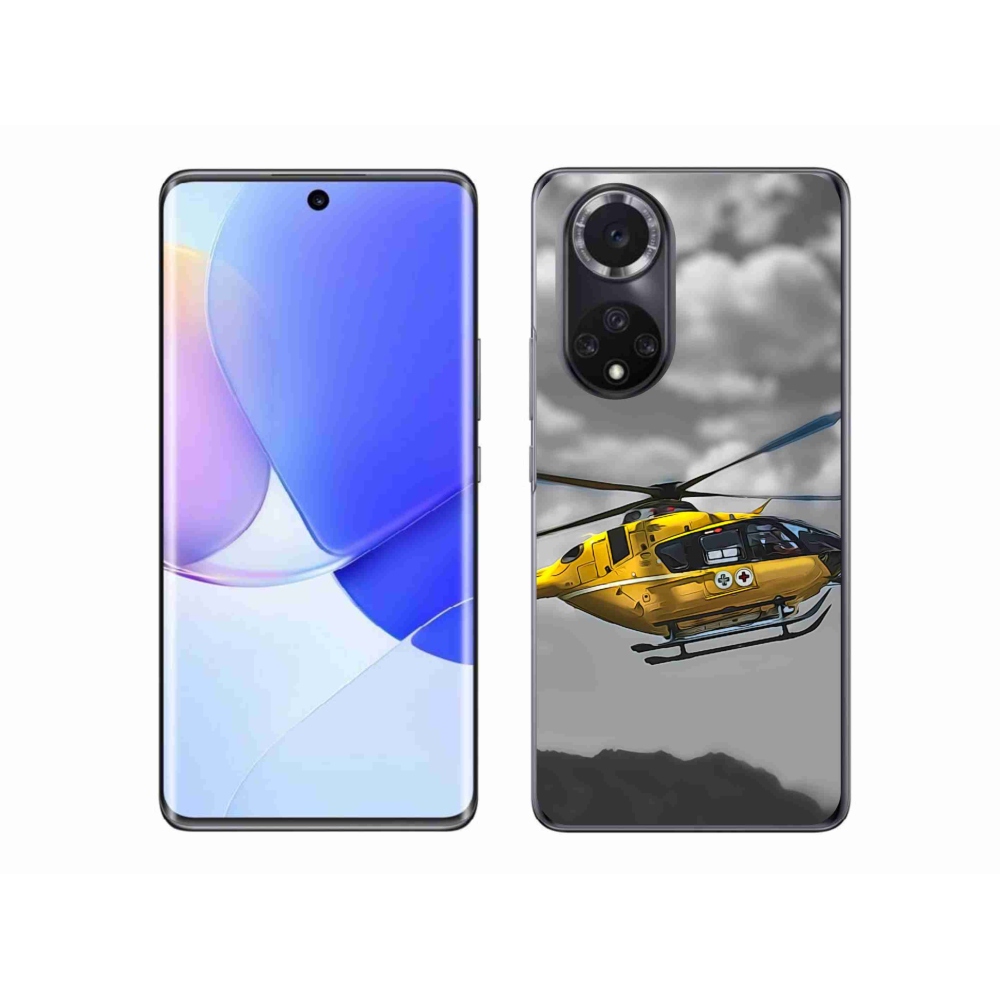 Gelový kryt mmCase na Huawei Nova 9 - žlutá helikoptéra