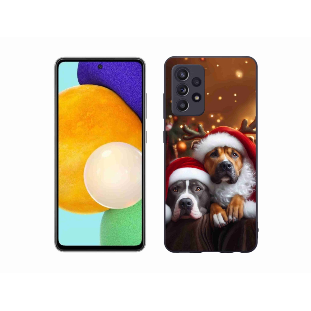 Gelový kryt mmCase na Samsung Galaxy A52s 5G - vánoční psi