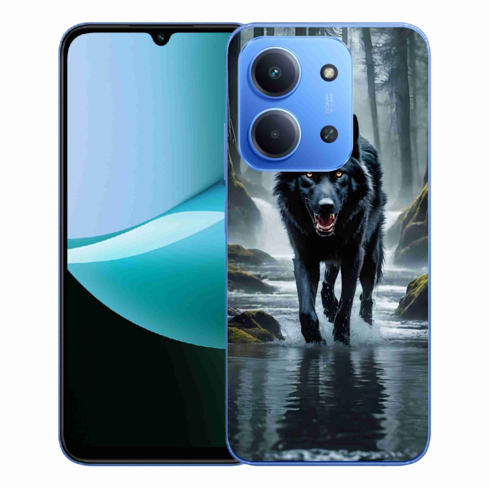 Gelový kryt mmCase na Xiaomi Redmi 15C 4G/5G (173mm) - černý vlk