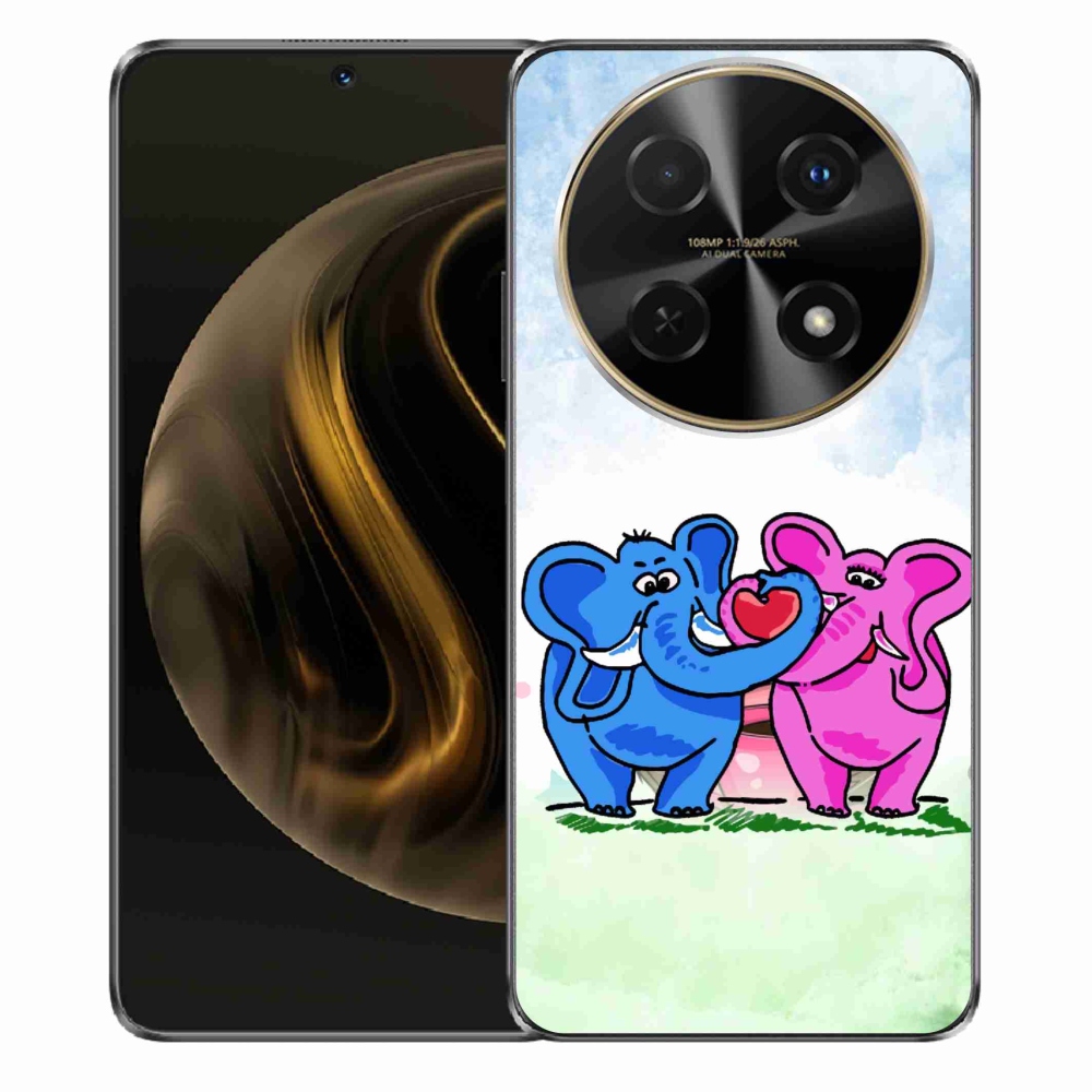 Gelový kryt mmCase na Huawei Nova 12i - zamilovaní sloni
