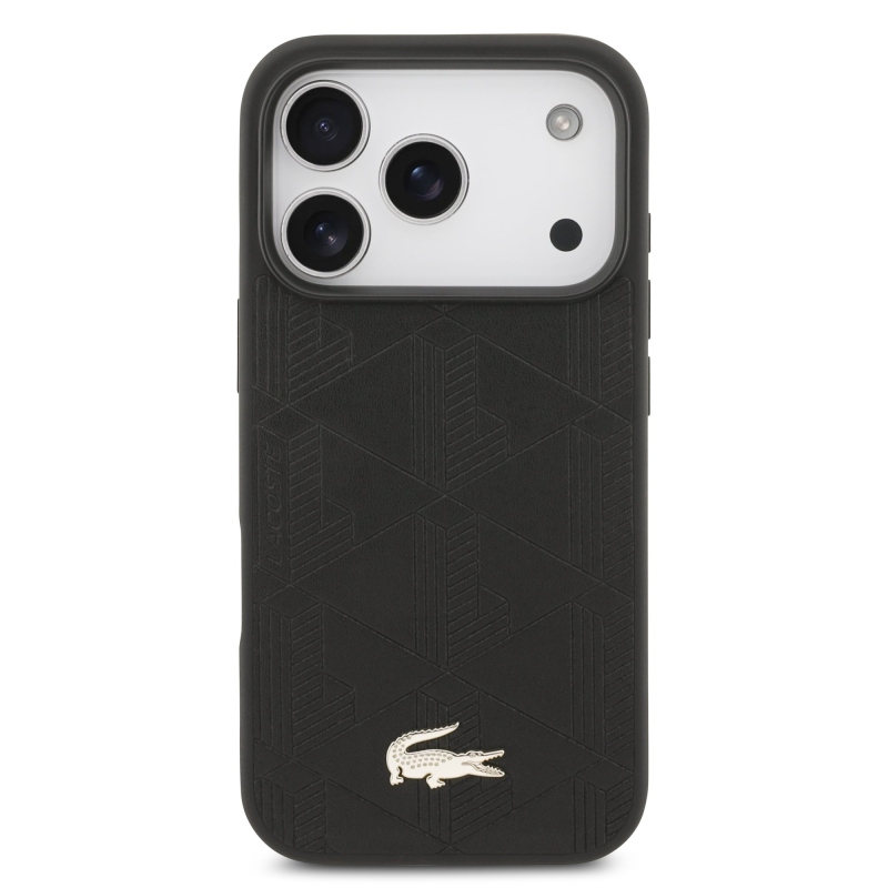Lacoste PU Nomogramme Gold Logo MagSafe Zadní Kryt pro iPhone 17 Pro Black