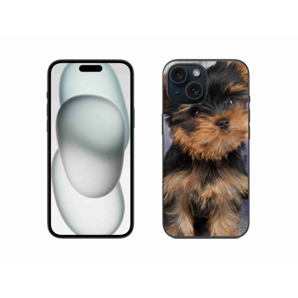 Gelový obal mmCase na iPhone 15 - jorkšír 9