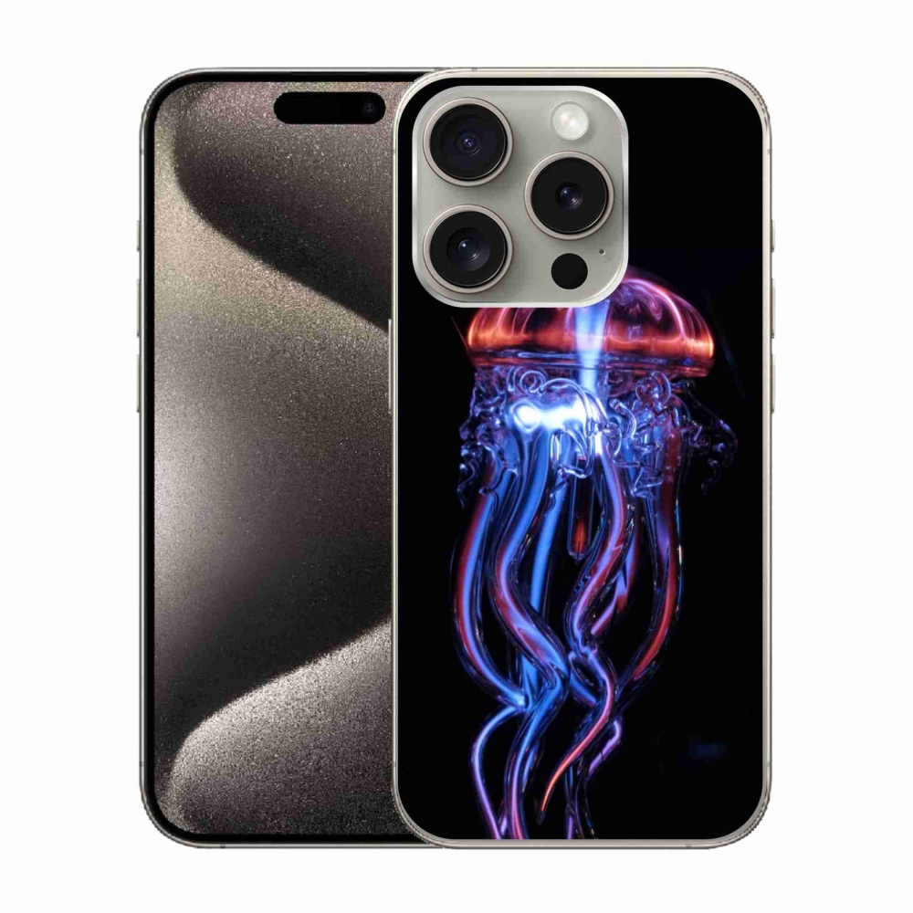 Gelový kryt mmCase na iPhone 15 Pro - medúza