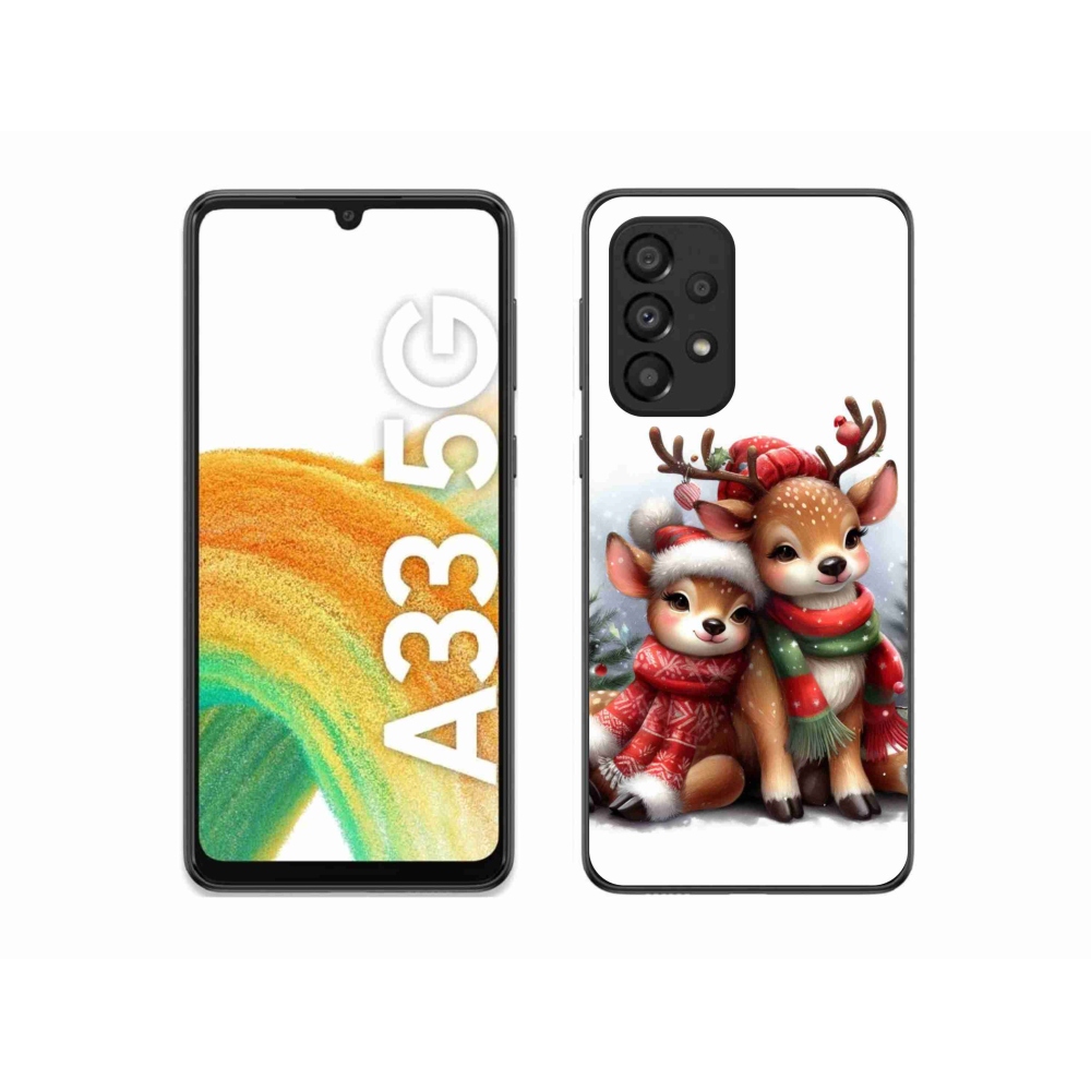 Gelový kryt mmCase na Samsung Galaxy A33 5G - vánoční sobi