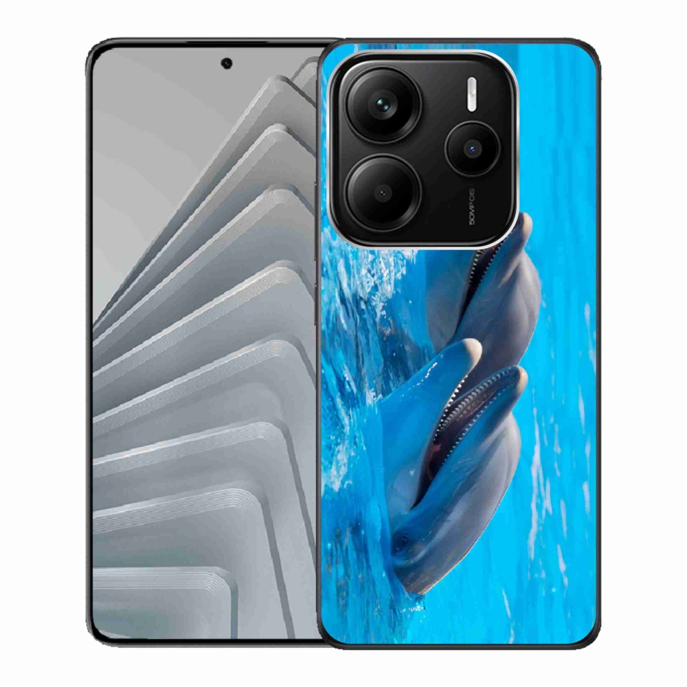 Gelový kryt mmCase na Xiaomi Redmi Note 14 5G - delfíni