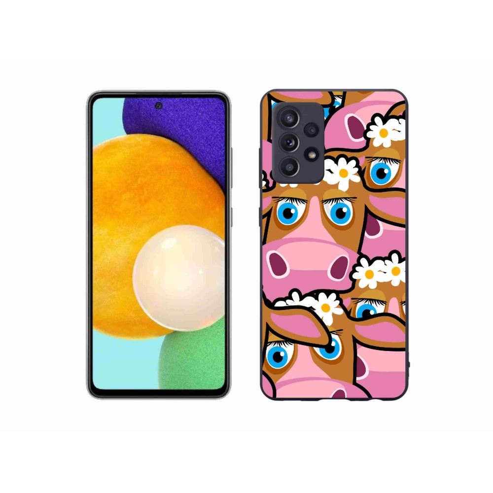 Gelový kryt mmCase na Samsung Galaxy A52/A52 5G - kreslené kravičky