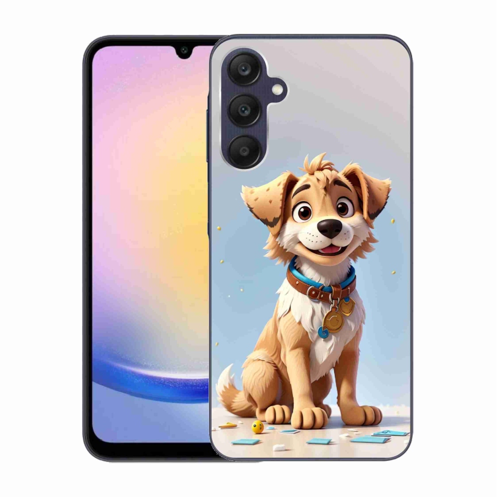 Gelový kryt mmCase na Samsung Galaxy A25 5G - kreslené štěně