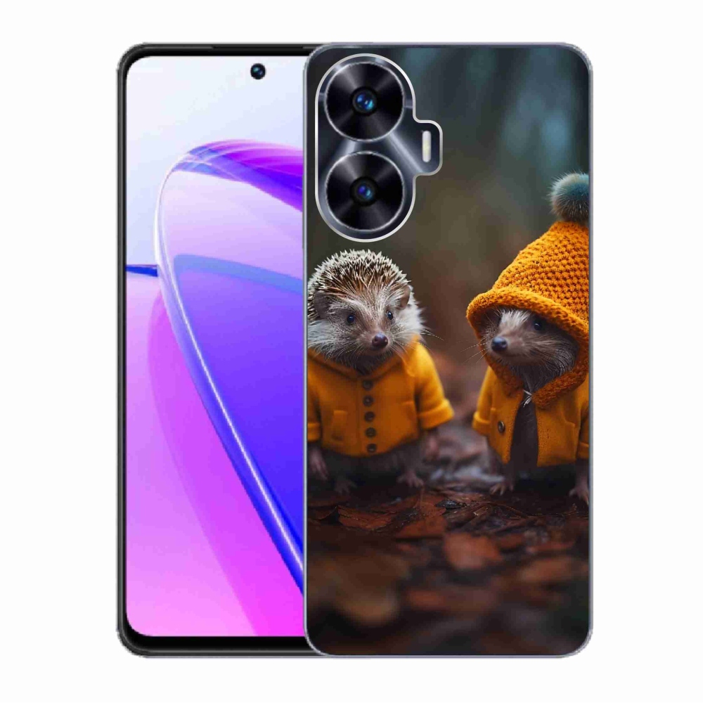 Gelový kryt mmCase na Realme C55 - ježci