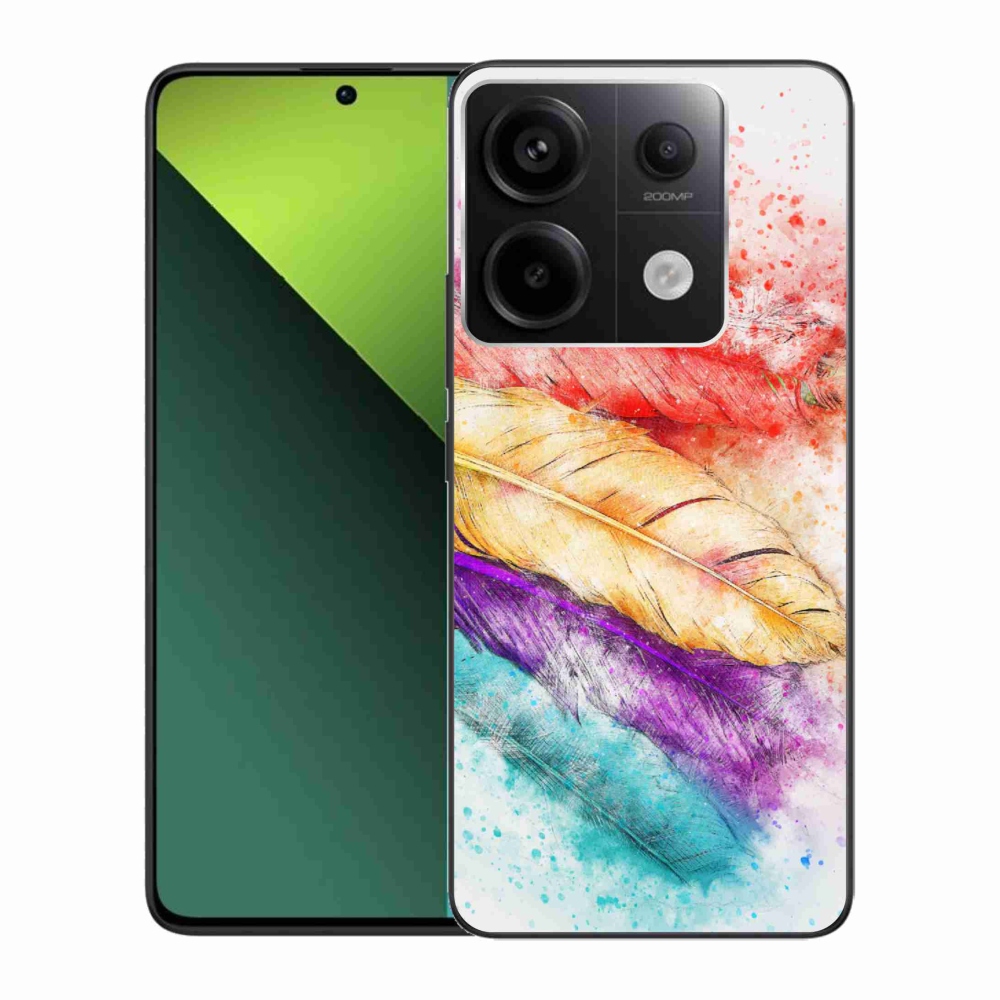Gelový kryt mmCase na Xiaomi Redmi Note 13 Pro 5G/Poco X6 5G - barevné peří