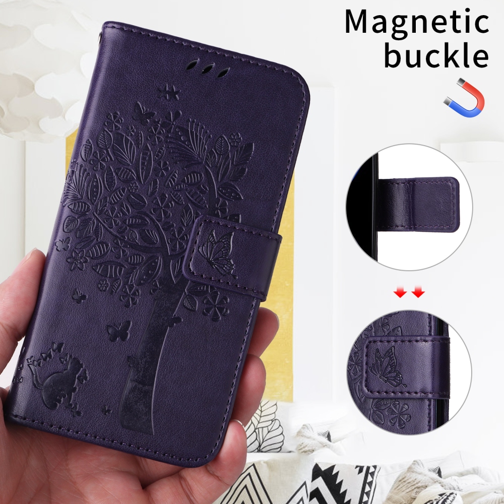 Trees knížkové pouzdro na Xiaomi Redmi 15C 4G/5G (173mm) - tmavěfialové