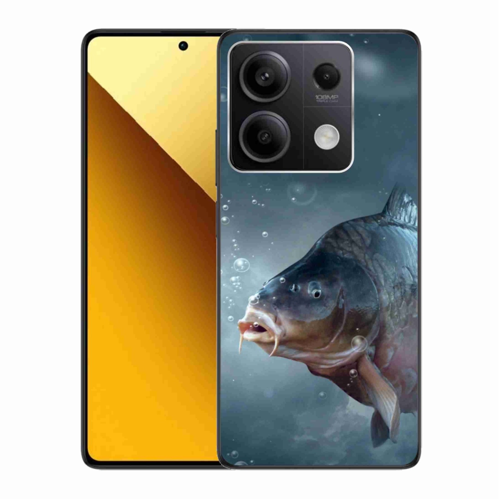 Gelový kryt mmCase na Xiaomi Redmi Note 13 5G - kapr a bublinky