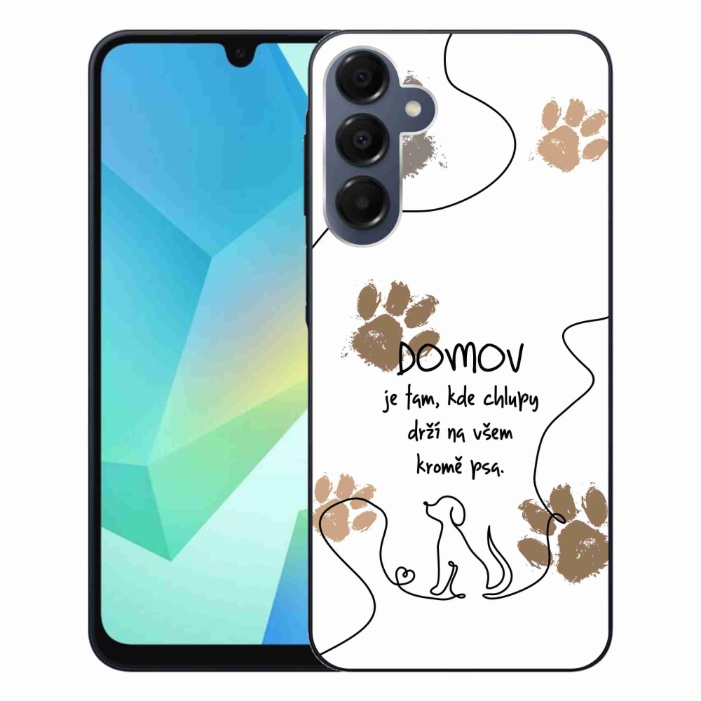 Gelový kryt mmCase na Samsung Galaxy A16 4G/5G - psí motiv bílé pozadí