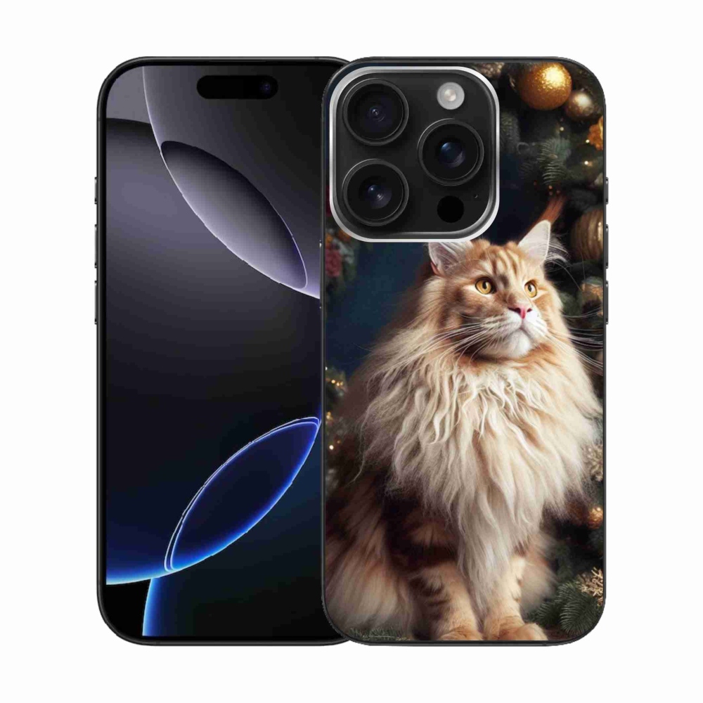 Gelový kryt mmCase na iPhone 16 Pro - kočka u stromku